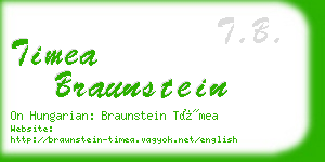 timea braunstein business card